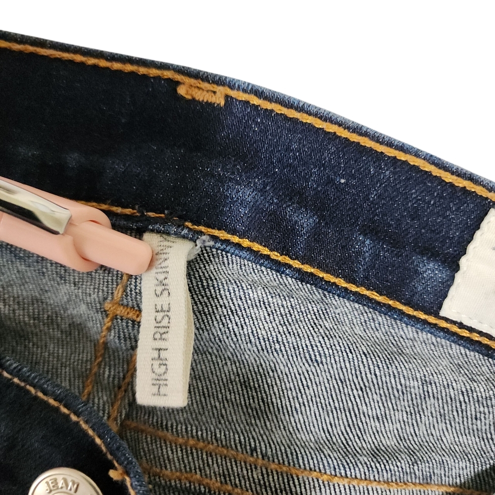 rag & bone High Rise Skinny Dark Wash Fitted Stretch Denim Jeans Size 26x29.5 - Picture 5 of 14